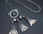 Old Miao Chinese Silver Necklace on Woven Chain