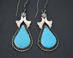 Ethnic Turquoise Earrings from India