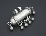 Rajasthani Silver Taviz Pendant with Bells