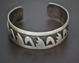 Native American Hopi Cuff Bracelet - Signed