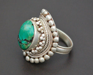 Large Nepali Turquoise Ring - Size 11