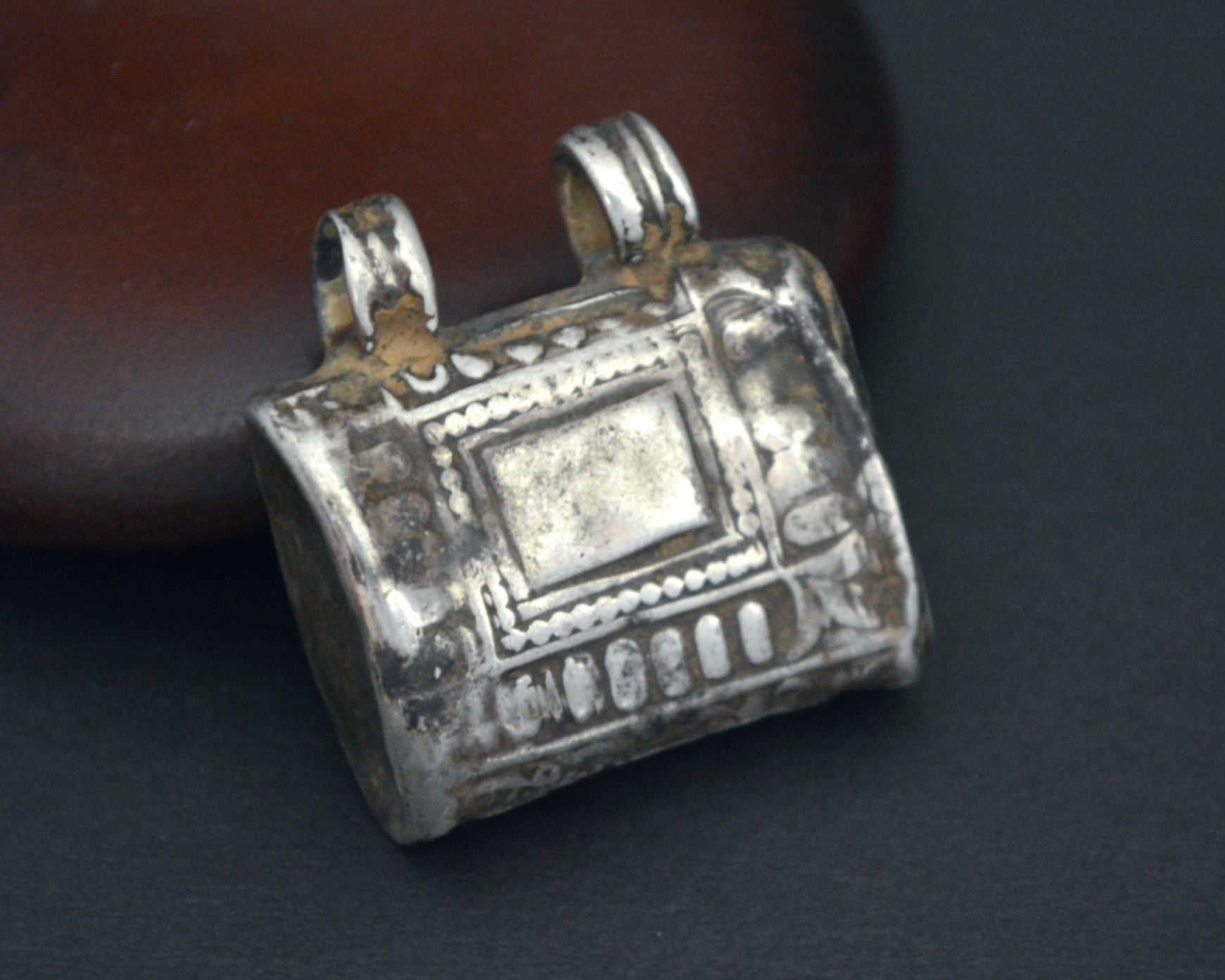Old Yemeni Silver Box Pendant