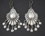 Ethnic Silver Dangle Earrings from Egypt