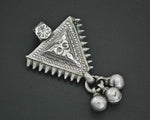 Rajasthani Silver Amulet with Bells - Triangle Shaped