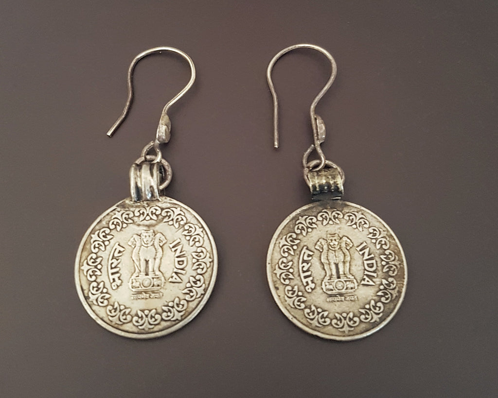Ethnic Coin Dangle Earrings