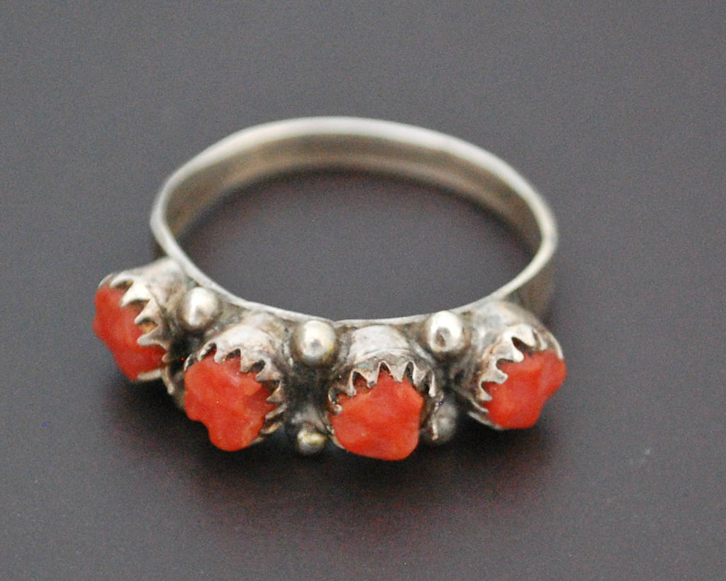 Zuni Coral Ring 6.75 / 7