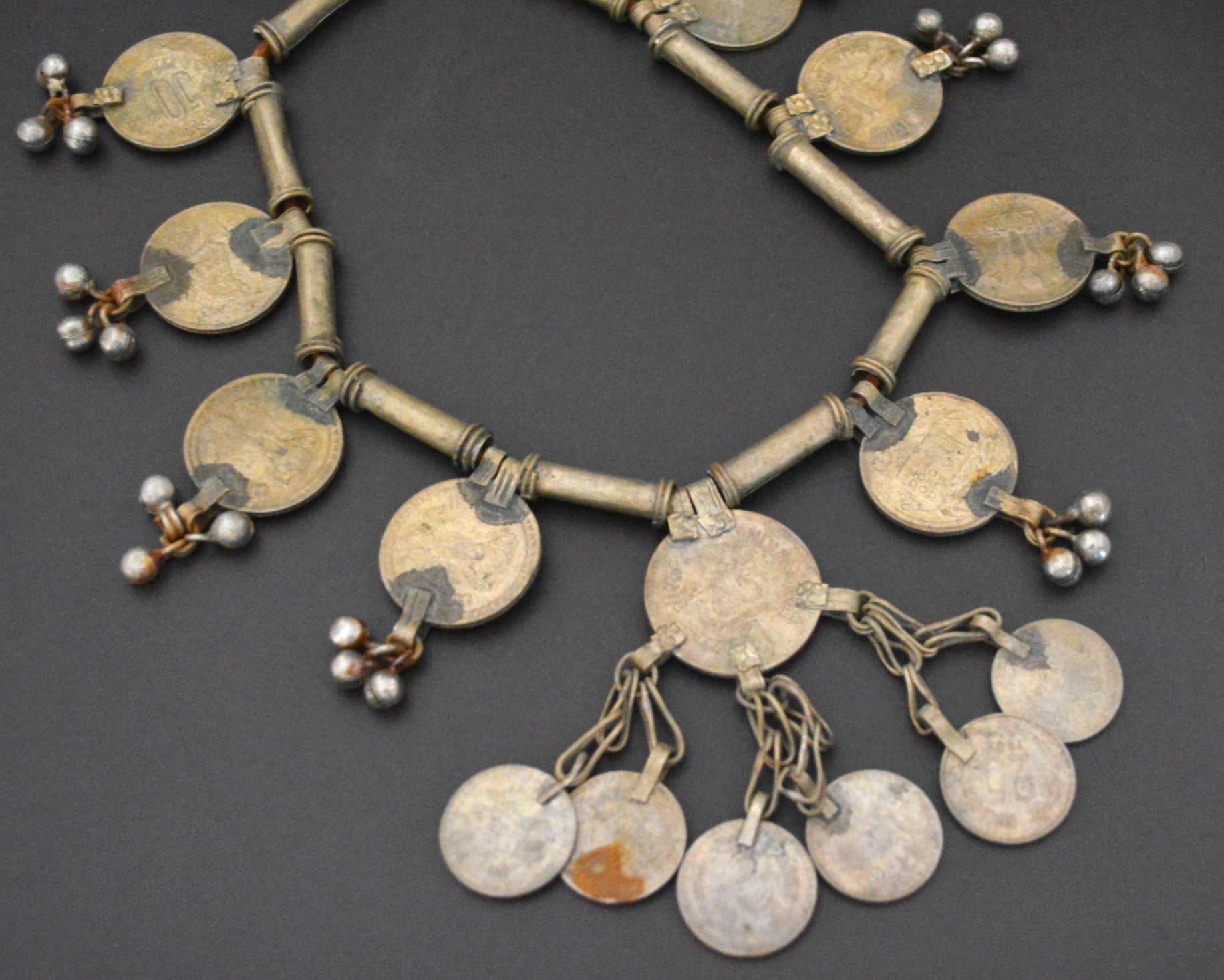 Banjara Kuchi Coin Necklace On Cotton Cord