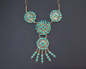 Zuni Turquoise Silver Necklace