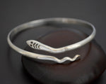 Vintage Silver Snake Bracelet - Adjustable