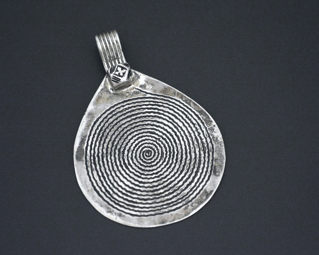 Large Berber Spiral Pendant from Morocco