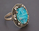 Scarab Ring from Egypt - Size 8.5