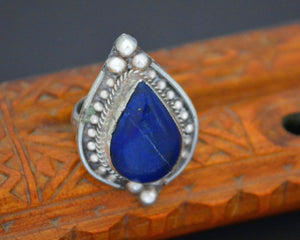 Ethnic Lapis Lazuli Ring India - Size 8.5
