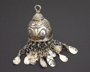 Old Uzbek Silver Tassel Pendant