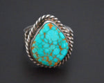 Native American Navajo Turquoise Ring - Size 9.5