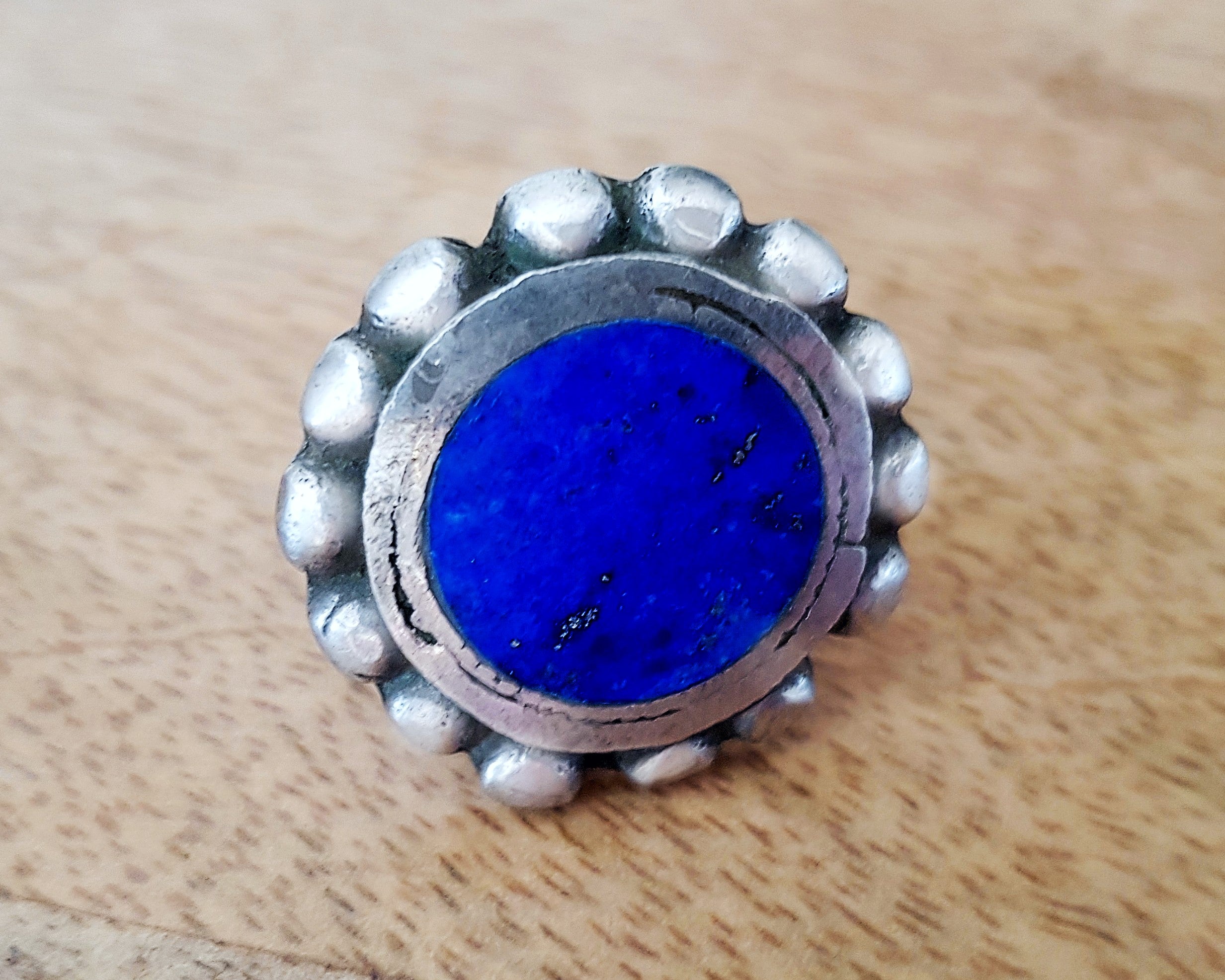 Reserved for B. - Bold Afghani Lapis Lazuli Ring - Size 6.75