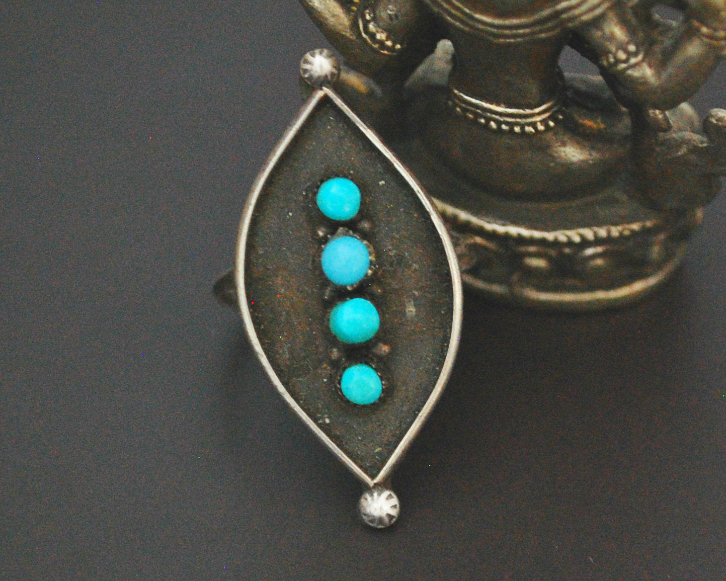 Native American Zuni Turquoise Ring - Size 7