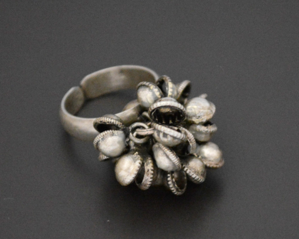 Rajasthani Silver Ring with Bells- Size 8