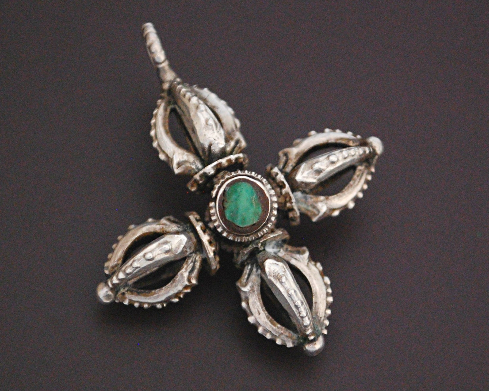 Double Dorje Pendant with Turquoise