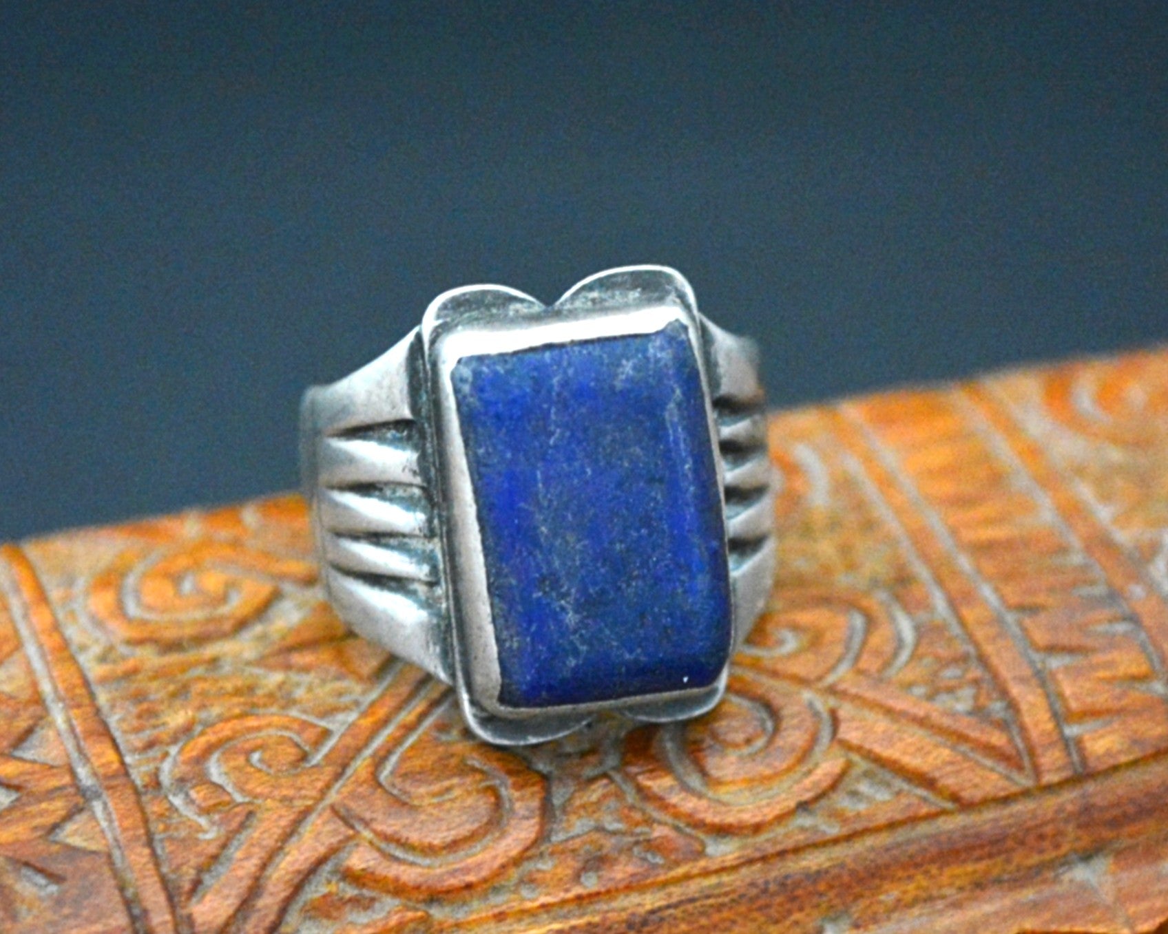 Afghani Lapis Lazuli Ring - Size 8.75