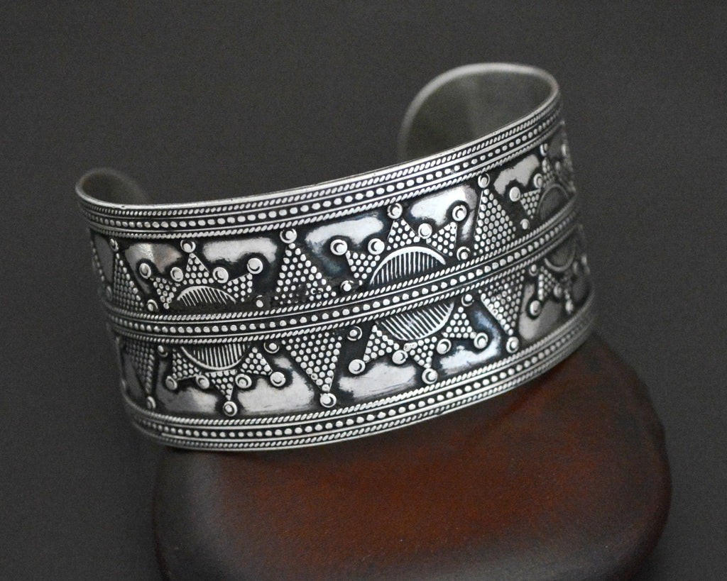 Vintage Kazakh Silver Cuff Bracelet