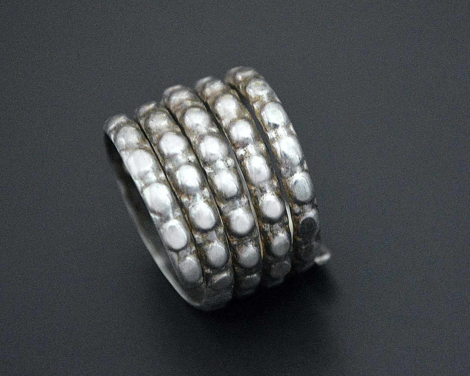 Old Tribal Coil Ring from India - Size 7.5