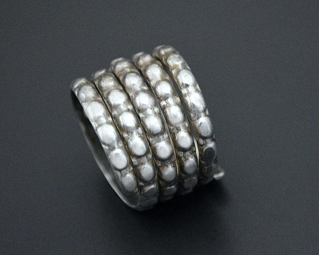 Old Tribal Coil Ring from India - Size 7.5