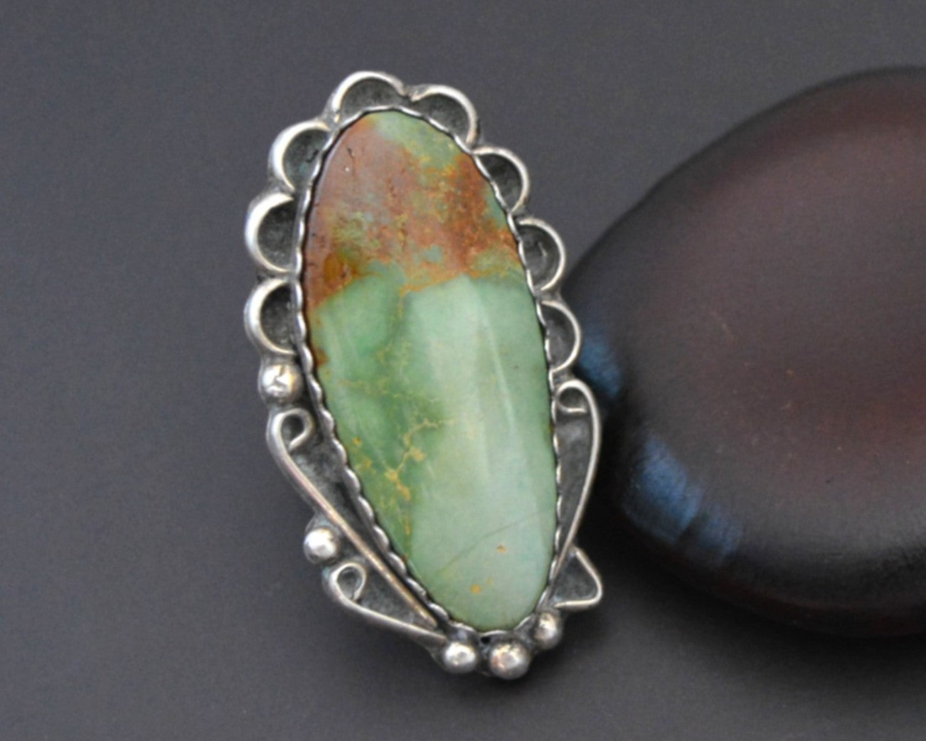 Huge Navajo Turquoise Ring - Size 7.5