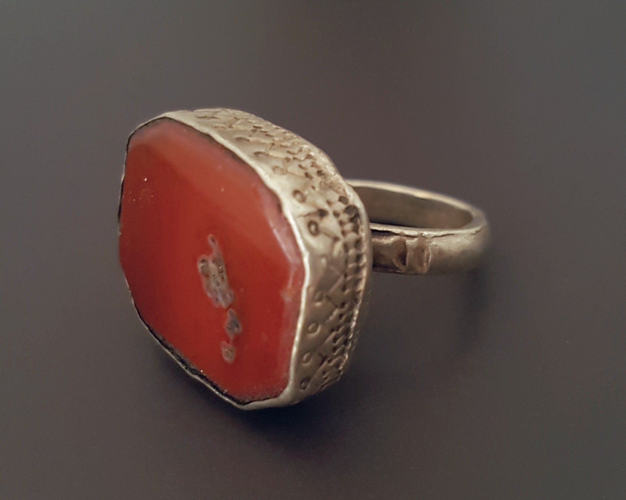 Turkmen Carnelian Ring - Size 7