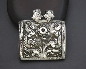 Old Indian Silver Box Pendant
