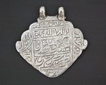 Persian Silver Amulet Pendant with Arabic Writing