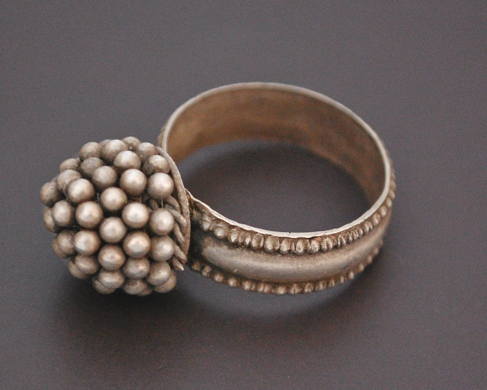 Tribal Rajasthani Silver Ring with Bells - Size 9