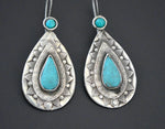 Vintage Kazakh Turquoise Earrings