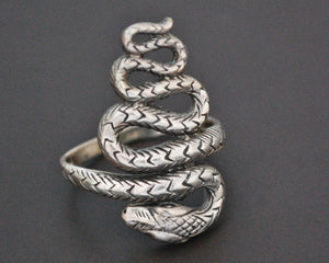 Sterling Silver Snake Ring - Size 8