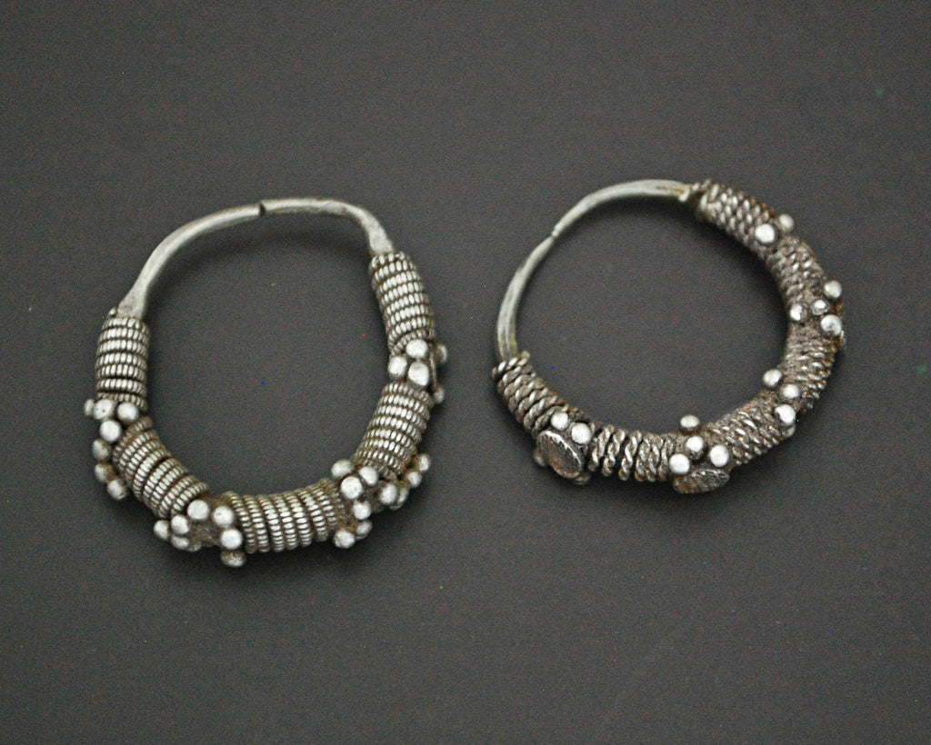 Antique Mauritanian Hoop Earrings - MEDIUM