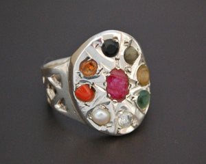 Navaratna Indian Astrology Ring - Size 6.75 / 7