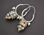 Uzbek Coral Turquoise Earrings