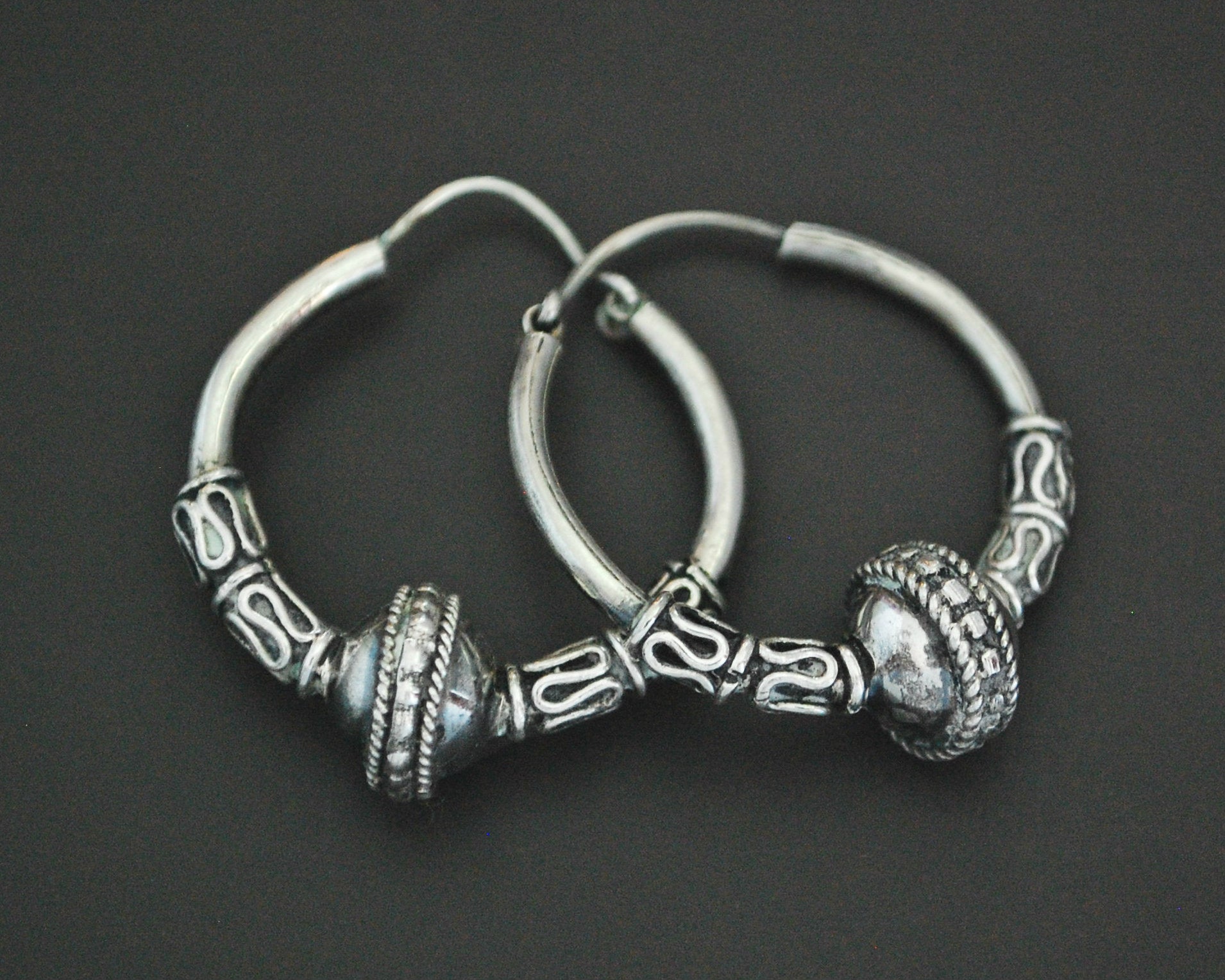 Ethnic Bali Hoop Earrings - SMALL/MEDIUM