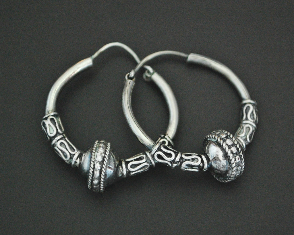 Ethnic Bali Hoop Earrings - SMALL/MEDIUM