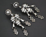 Rajasthani Silver Earrings with Dangles