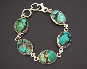 Ethnic Turquoise Link Bracelet