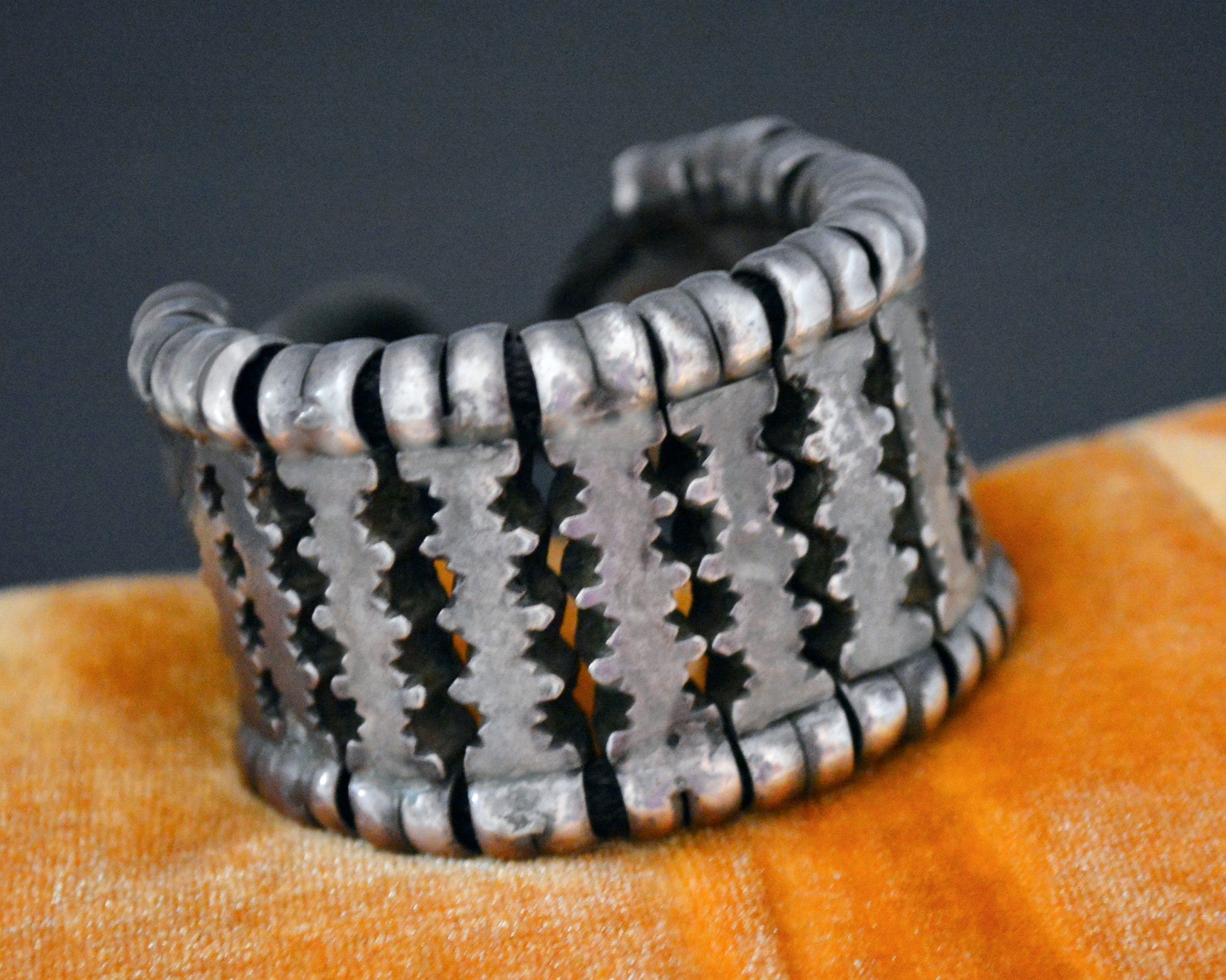 Rajasthani Cotton Silver Bracelet