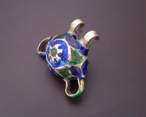 Multan Enamel Silver Bead Pendant