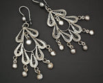 Ethnic Oriental Filigree Dangle Earrings