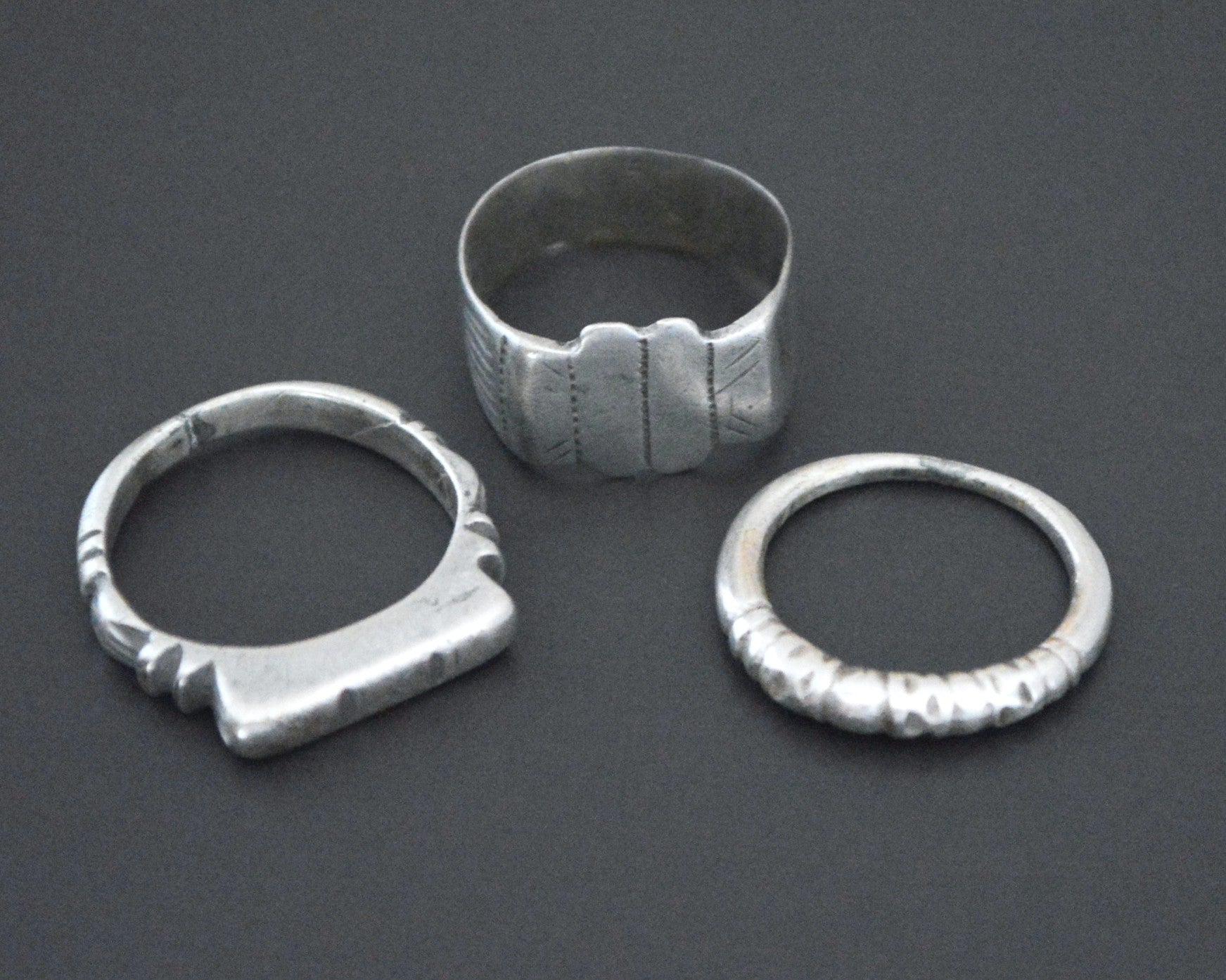 Set Tuareg and Berber Silver Rings - Small Sizes