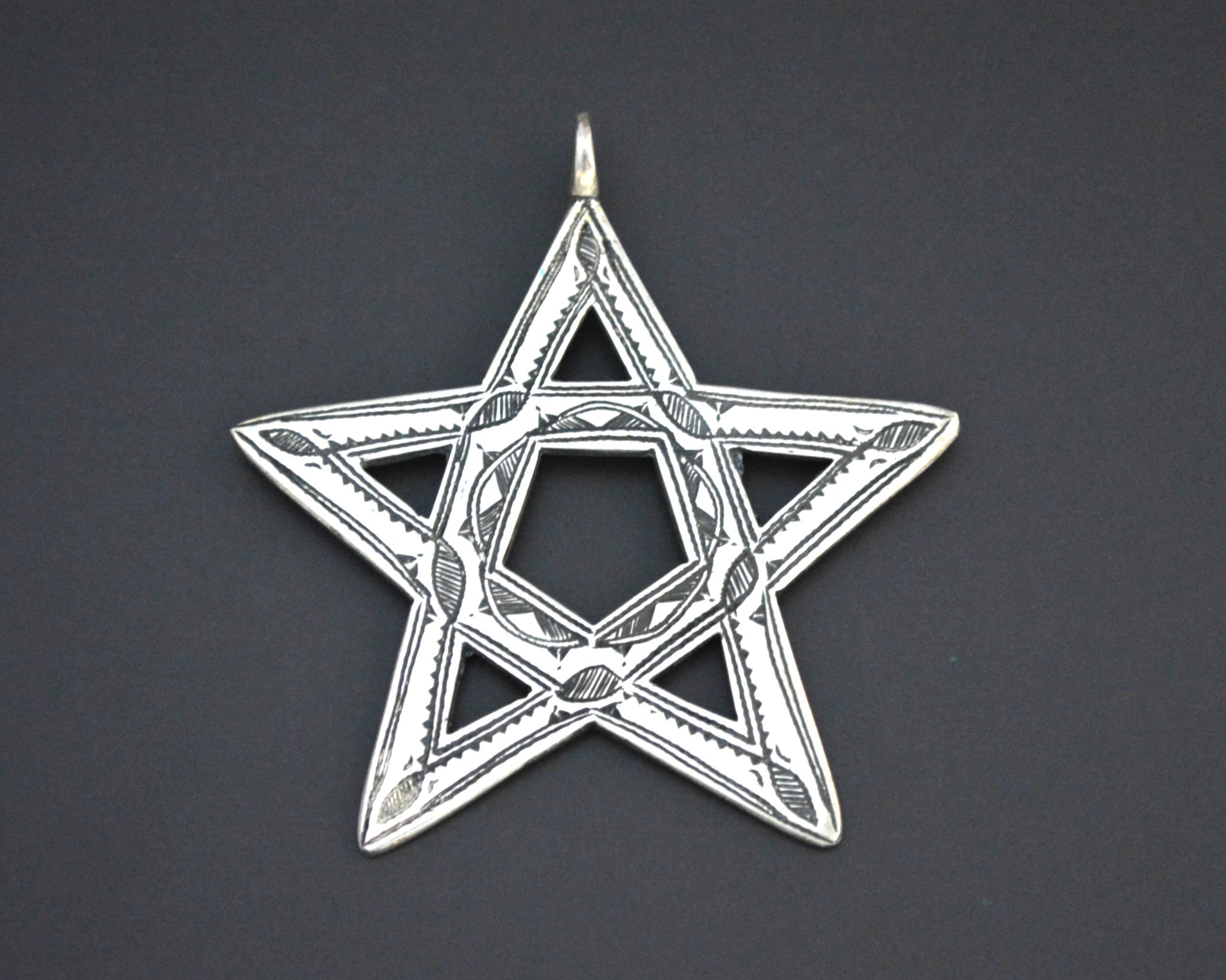 Tuareg Silver Star Pendant