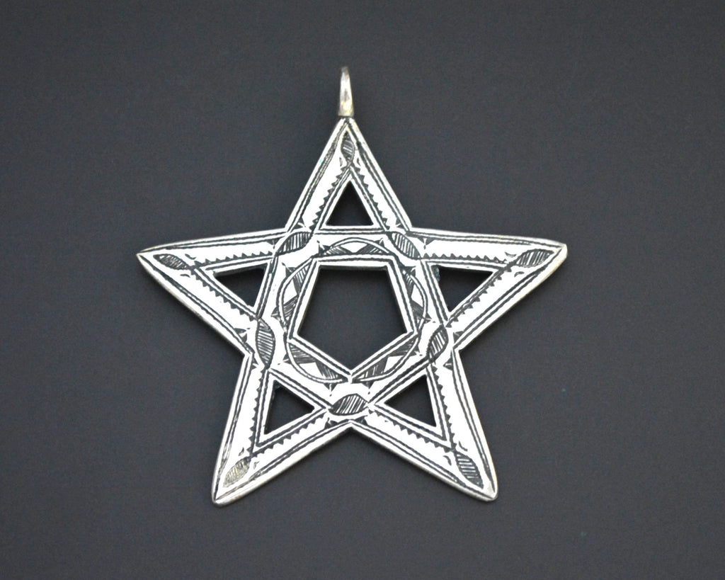 Tuareg Silver Star Pendant