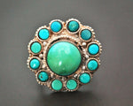 Ethnic Turquoise Ring from India - Size 7.75