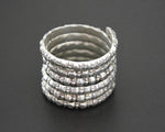 Old Wide Tribal Coil Ring - Size 7.5