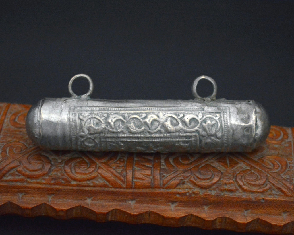 Afghani Old Scroll Box Pendant