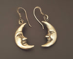 Crescent Moon Dangle Earrings